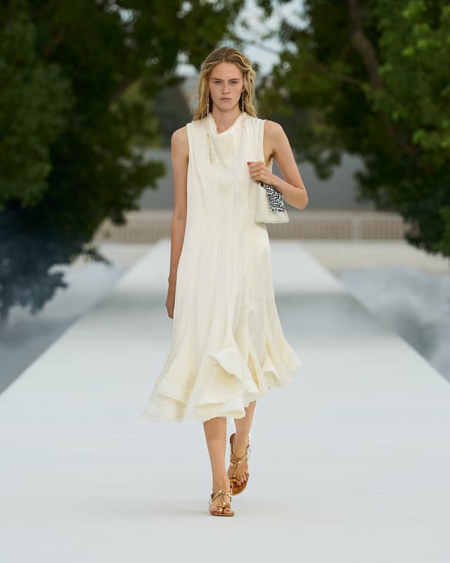 Dior Summer 2027: Ivory flowing dress