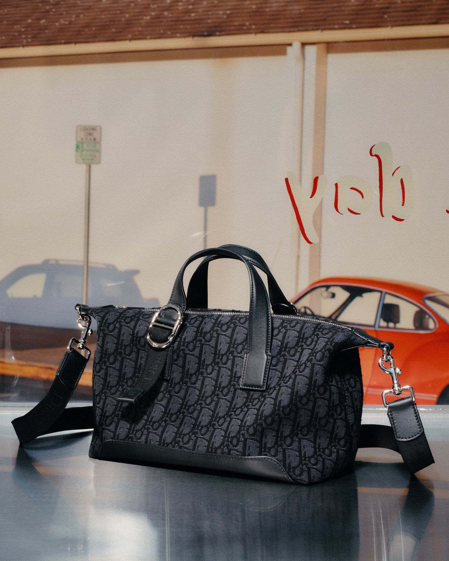 Large Dior Book Tote Black Dior Oblique Embossed Calfskin (42 x 35