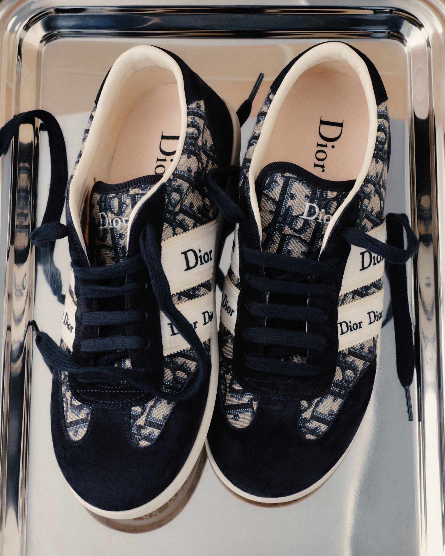 DiorAlps Dior Médaillon Mule Heathered Gray Cannage Knit | DIOR US
