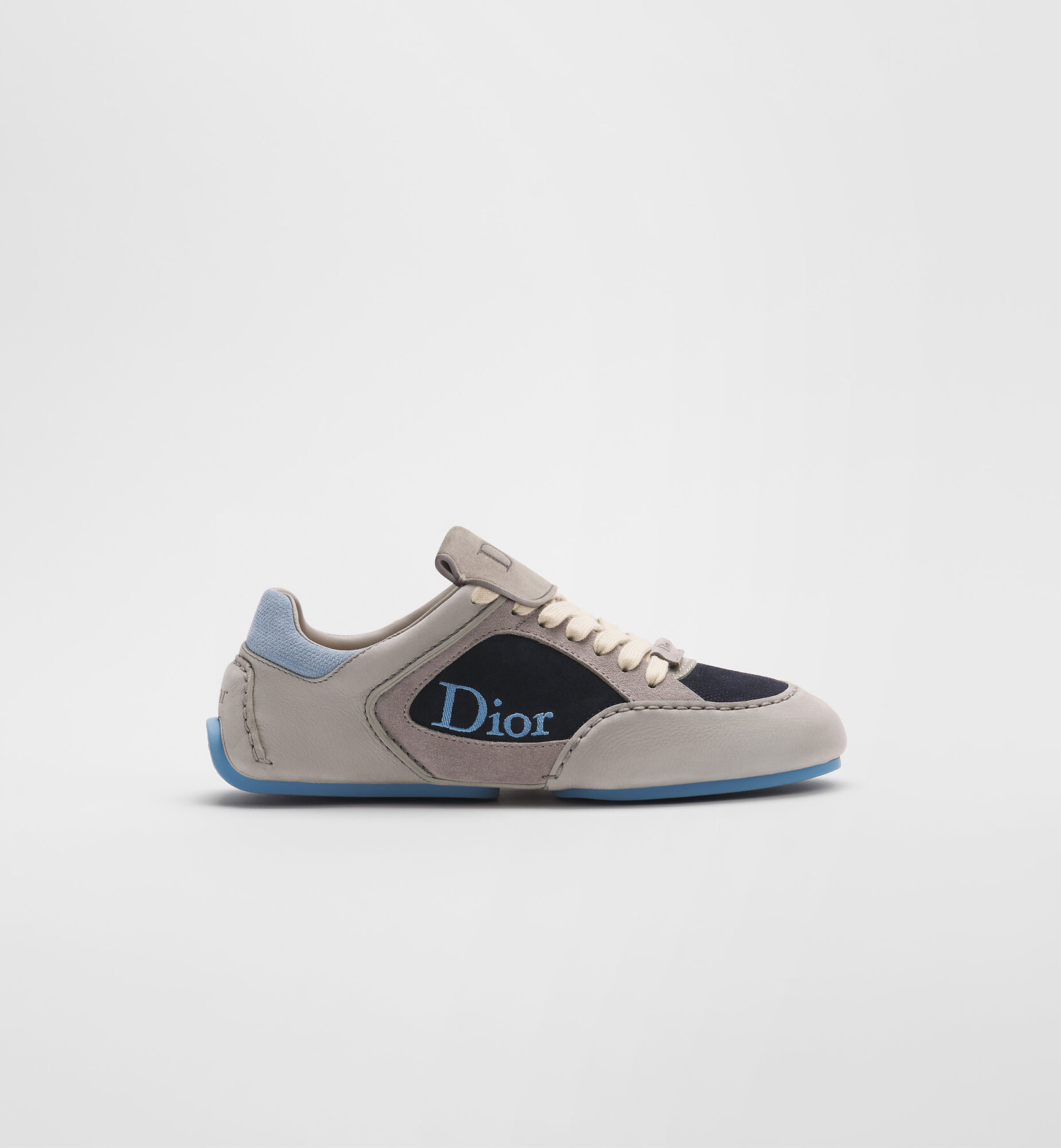 Kids' Dior Saltwind Sneaker Trianon Gray Dior Oblique Embroidered